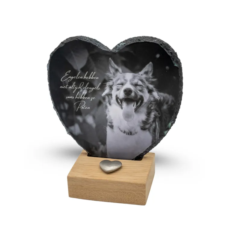 Gedenktegel - Ashouder Hartvorm 15x15 - Mat