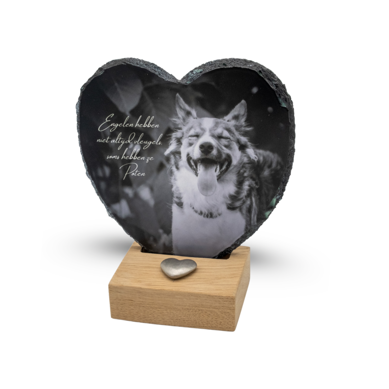 Gedenktegel - Ashouder Hartvorm 15x15 - Blinkend